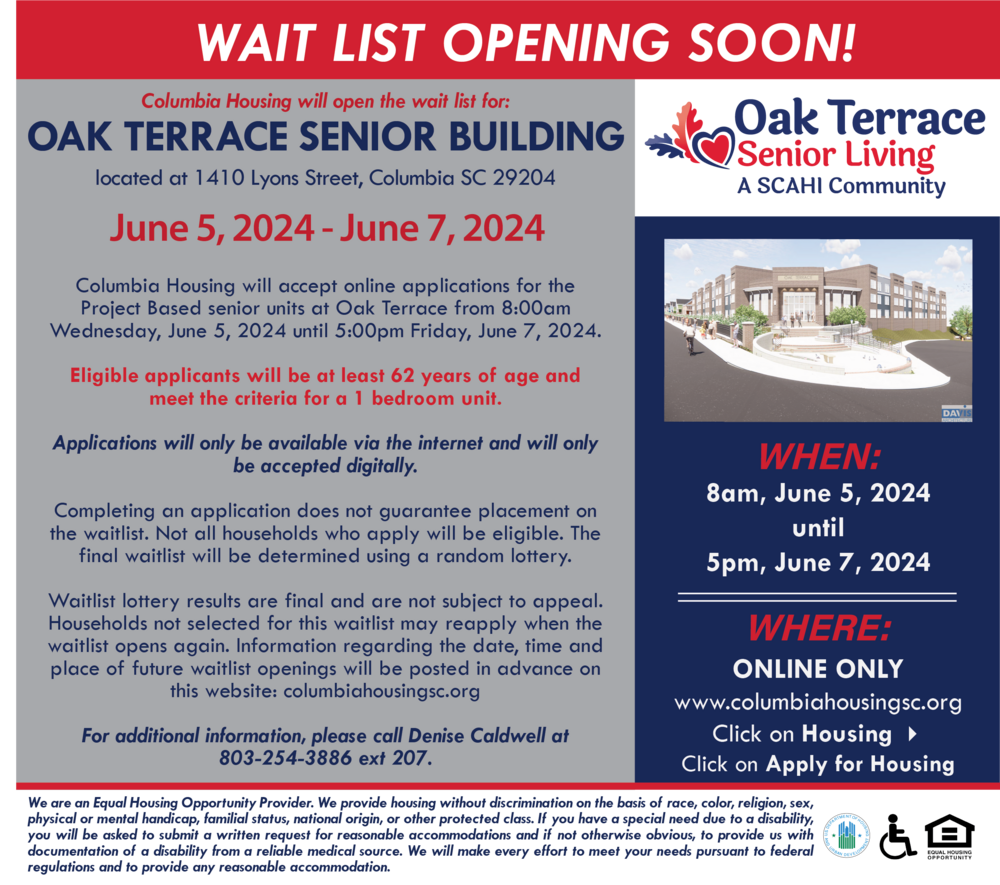 Wait list to open for seniors at Oak Terrace