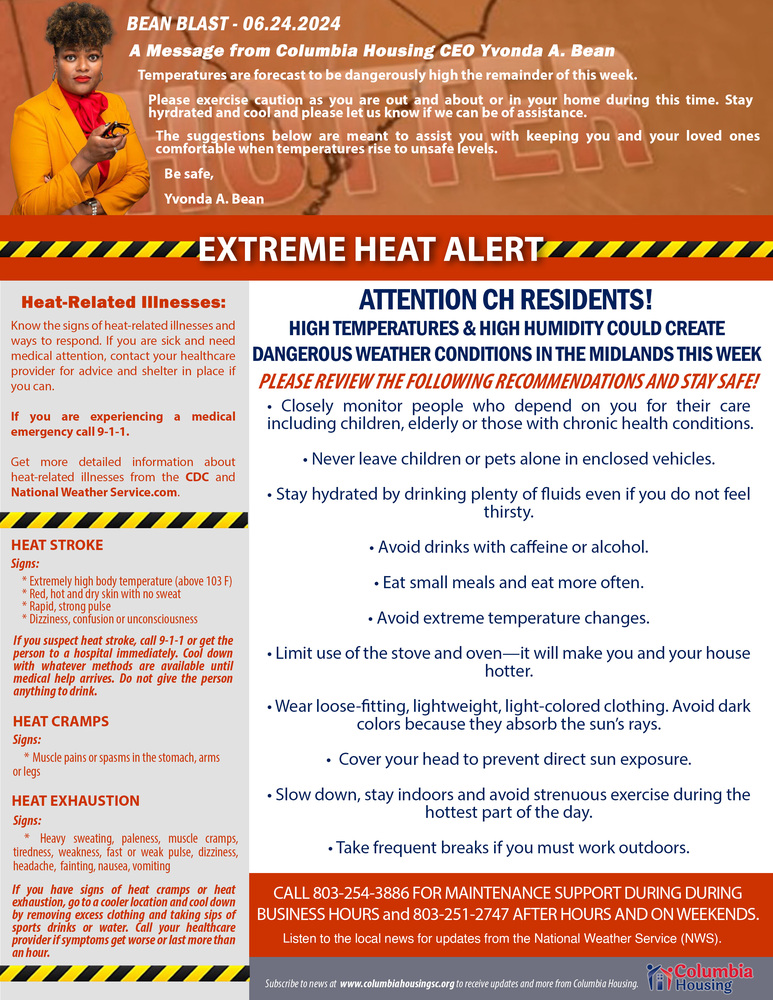 Bean Blast Extreme Heat Advisory
