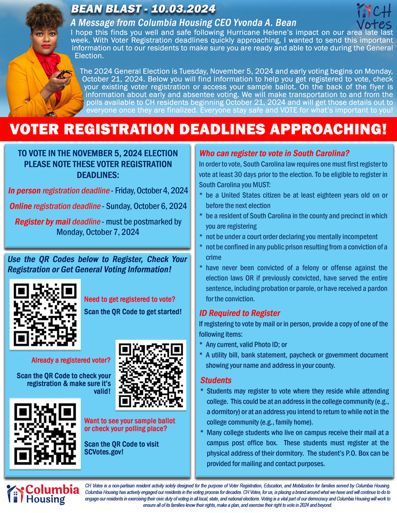 Voter Registration information